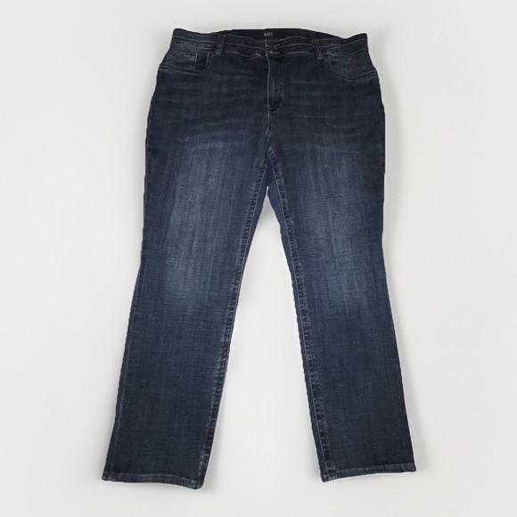 Kut from the Kloth High Rise Straight Leg Jeans Womens Size 20W Blue Dark Wash - Picture 1 of 4